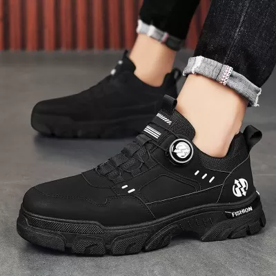 Men's 2026 Spring New Low-Top Slip-On Twist Buckle Sports Casual Shoes Outdoor Waterproof Work