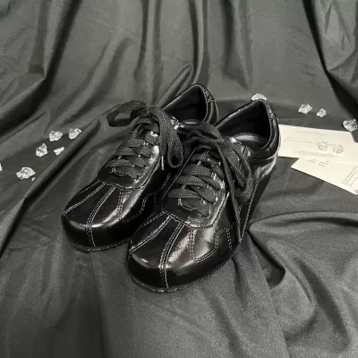New Round Toe German Training Shoes Women Casual Lace Up Sports Flat Agate Shoes
