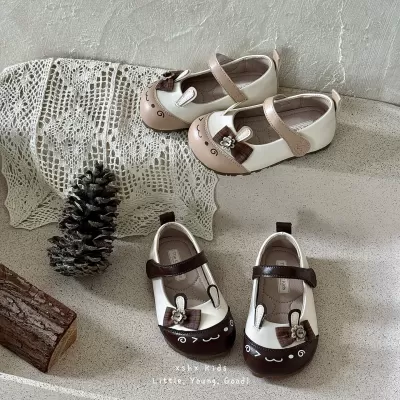 XSHX Girls Mary Jane Shoes, Spring Summer, Velcro, Rubber Sole, Wide Toe · YANYAN China shoe factory