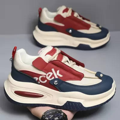 Men's Thick Sole Trendy Dad Shoes, High-End Mesh Casual Sneakers Fall/Winter 2024 · YANYAN China shoe factory