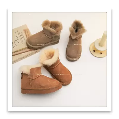 XSHX Kids Snow Boots, Unisex, Winter, Sheepskin, Slip On, Leather, Wenzhou Shoes · YANYAN China shoe factory