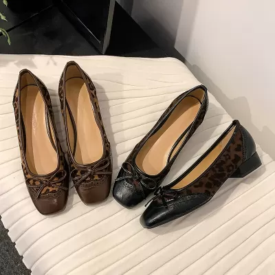 French Low Heel Little Chanel Style Bow Ballet Flat Shoes for Women · YANYAN China shoe factory