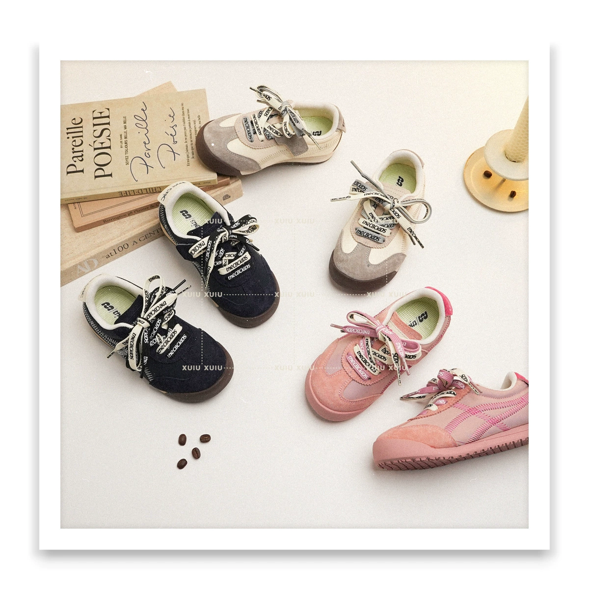 XSHX Kids Casual Board Shoes, Unisex, Spring Summer, Velcro, Retro, Wenzhou Shoes