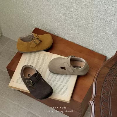 XSHX Kids Retro Casual Shoes, Unisex, Autumn, Suede, Velcro, Thin Sole, Wenzhou Shoes · YANYAN China shoe factory