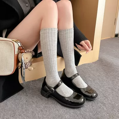 Prada Style Square Toe Chunky Heel Buckle Mary Jane Shoes for Women · YANYAN China shoe factory