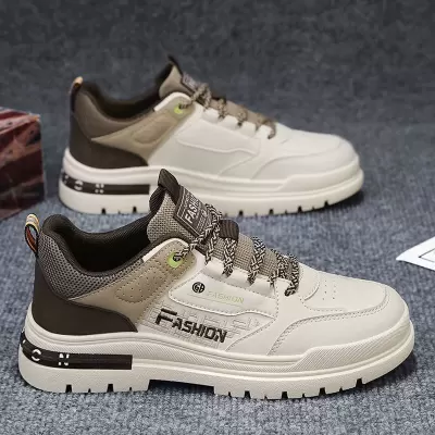 2026 New Winter Men's Waterproof Anti-Slip Sports Heightening Board Shoes Work Safety Martin