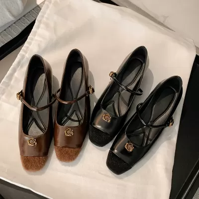 5cm Height Increasing Chanel Camellia Mary Jane Shoes with Strap · YANYAN China shoe factory