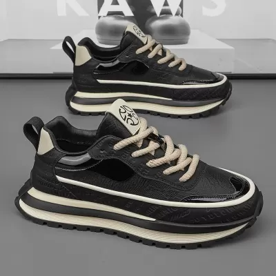 Spring Men's Breathable Casual Sports Dad Shoes Trendy Korean Style Agassi Sneakers · YANYAN China shoe factory