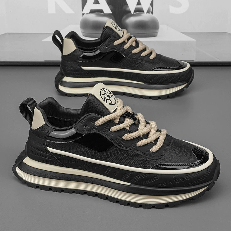 Spring Men's Breathable Casual Sports Dad Shoes Trendy Korean Style Agassi Sneakers