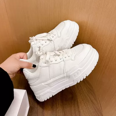 New Thick Sole White Fashion Sports Casual Sneakers for Women