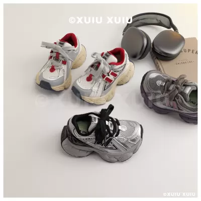 XSHX American Staple Retro Kids Chunky Sneakers Mesh for Boys Girls Spring Autumn