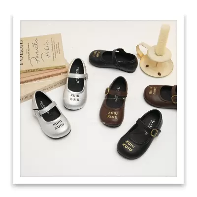 XSHX Miu Miu Style Retro Round Toe Leather Shoes for Girls Spring Autumn · YANYAN China shoe factory