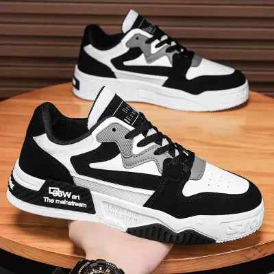 Men's Winter Thick Sole Heightening Waterproof Anti-Slip Black White Panda Sports Casual Board Shoes · YANYAN China shoe factory