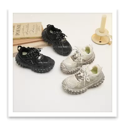 XSHX Paris Tire Retro Kids Chunky Sneakers Mesh for Boys Girls Spring Autumn · YANYAN China shoe factory