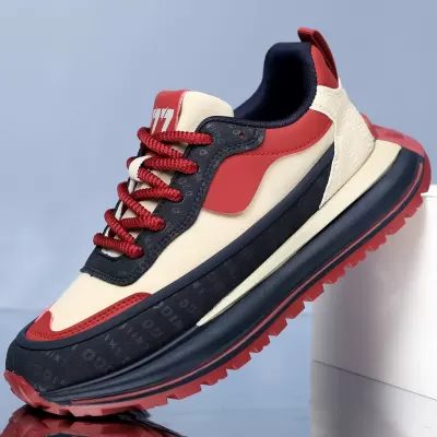 Men's Youth Running Shoes, Thick Sole Black Agility Dad Shoes Cross-Border Stock 2026 · YANYAN China shoe factory