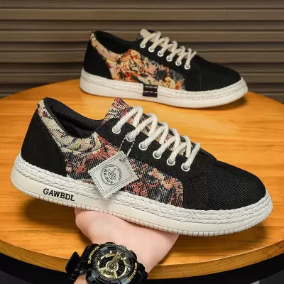 Men's 2026 New Spring Breathable Board Shoes Canvas Shoes Lightweight Comfort Soft Sole Low-Top · YANYAN China shoe factory