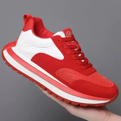 Men's European Style Winter Casual Agility Shoes, Anti-Slip Dad Sneakers for Youth