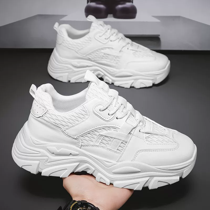 Zapatos para Hombre Invierno Malla Transpirables Moda Casuales Deportivos Suela Gruesa Aumento de Altura Papá