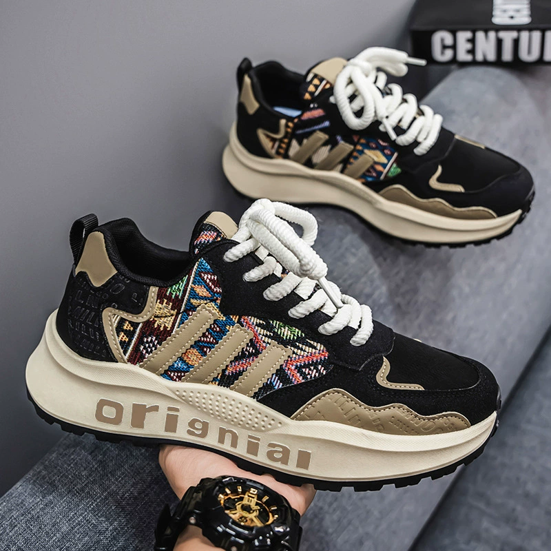2026 New Spring Men's Thick Sole Casual Sports Agassi Dad Shoes Trendy for Europe