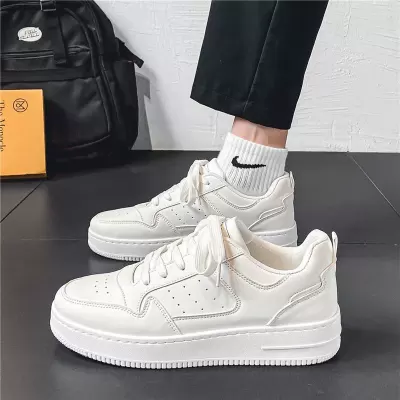 2026 New Spring Men's White Casual Sneakers, Breathable Low Top Running Shoes · YANYAN China shoe factory