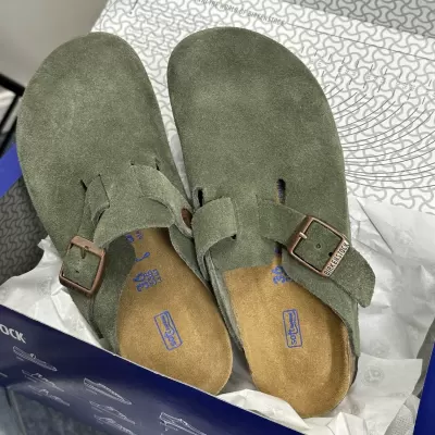 Raw Material New Cork Half Slippers Birkenstock 2025 Spring Fall Casual Lazy Shoes Slide Sandals