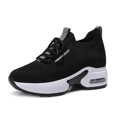 2025 Spring New Height Increasing Women Shoes Breathable Fashion Casual Dance Mother Shoes Soft Sole · YANYAN China shoe factory