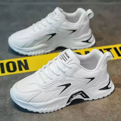2026 New Fall Men's Casual Thick Sole White Dad Sneakers for Teens · YANYAN China shoe factory