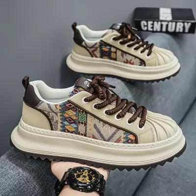 Men's Summer 2026 Breathable Casual Shoes Soft Sole Durable White Sneakers