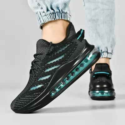 2025 New Men's Casual Air Cushion Sneakers Size 48 47 Breathable Knit Shoes · YANYAN China shoe factory