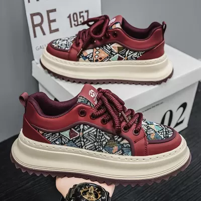 Fashion Printed Canvas Breathable Thick Sole Durable Men's Casual Board Shoes · YANYAN China shoe factory