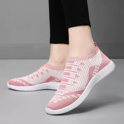 Women's Knit Casual Shoes for Elderly Mom Sock Shoes Soft Sole Cushion Running · YANYAN China shoe factory