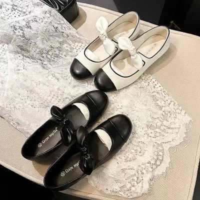 New Princess Style Chanel Round Toe Bow Ballet Flats for Women Mary Jane · YANYAN China shoe factory