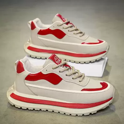 2026 New Spring Men's Breathable Low Top Dad Shoes, Thick Sole Casual Sneakers · YANYAN China shoe factory