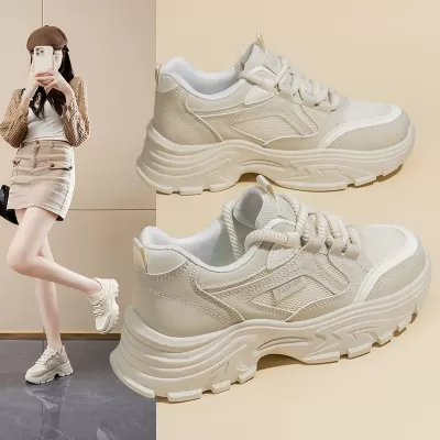 حذاء ديد ستيلي مسامي شبكي ربيع 2025 للنساء بنعل سميك كاجوال كوري · YANYAN China shoe factory