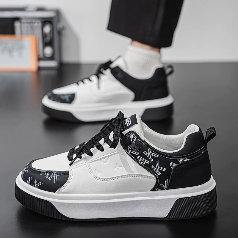2026 Men's Casual Shoes Spring New Trendy Fashion Board Shoes Thick Sole Height Increase Retro