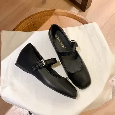 5cm Platform Ballet Flats for Women, Square Toe Strap Vintage Mary Jane Summer · YANYAN China shoe factory