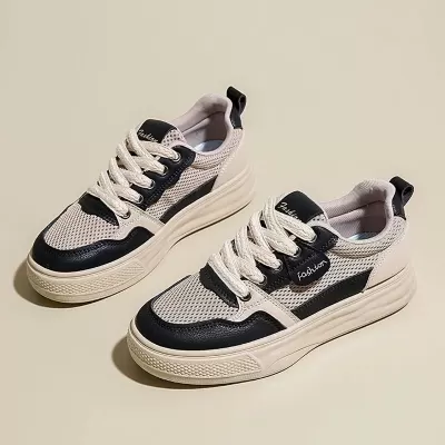 2025 Summer Women's Breathable Canvas Shoes Korean Thick Sole Casual Low Top Board Shoes · YANYAN China shoe factory