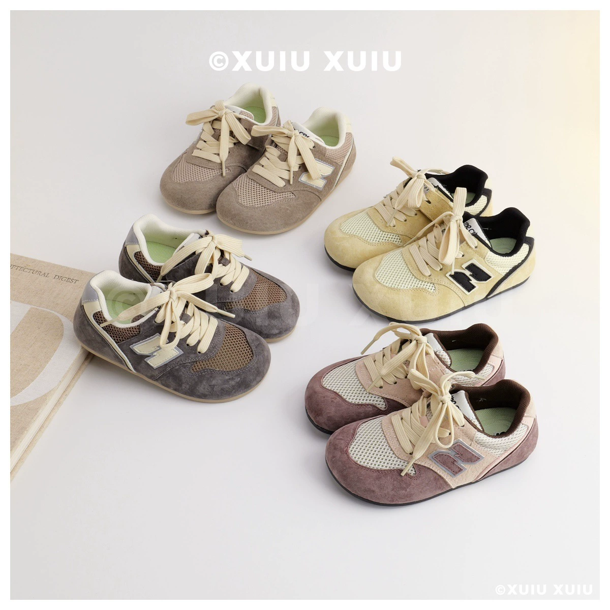 XSHX Won Young Same Style American Mius Thin Sole Shoes Kids Breathable Mesh Spring Summer