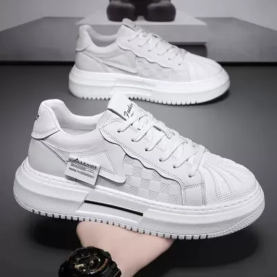 Winter New Men's Shell Toe White Shoes, Thick Sole Casual Sneakers · YANYAN China shoe factory