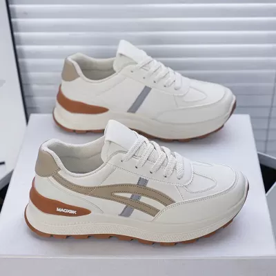 Spring Women's Breathable White Sneakers Korean Thick Sole Heightening Casual Dad Shoes · YANYAN China shoe factory