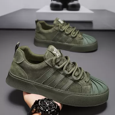 Shell Head Men's Shoes Spring Summer Work All Black Safety Shoes Waterproof Trendy Sports Board