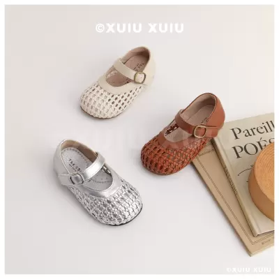 XSHX Retro Woven Girls Cutout Mary Jane Sandals Shallow Breathable Spring Summer · YANYAN China shoe factory