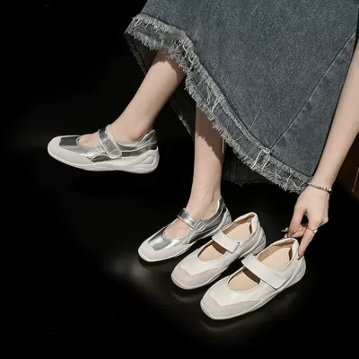 Summer New Vintage Shallow Mary Janes Women 2025 New Casual Outdoor Heightened Thick Sole Ballet Shoes · YANYAN China shoe factory