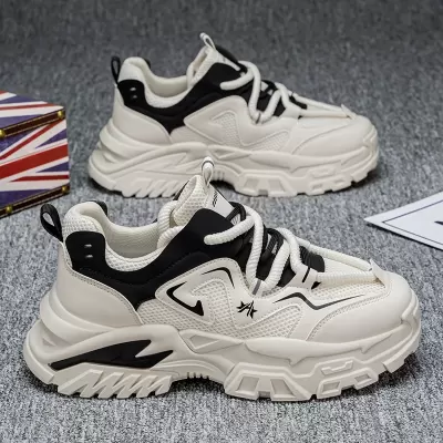 Spring New Thick Sole Height Increase Sports Dad Shoes Trendy 2026 Teen Mesh Breathable · YANYAN China shoe factory
