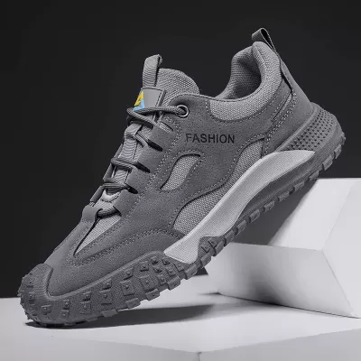 2026 Spring New Men's Sports Wear-resistant Hiking Casual Shoes Breathable Mesh Work Safety Shoes