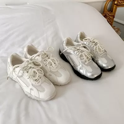 Women's Lace Pearl Casual Sneakers Platform Sneakers Summer New Arrival · YANYAN China shoe factory
