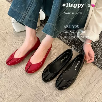 Women's Mesh Rhinestone Flat Split Toe Slip On Shoes Summer Casual