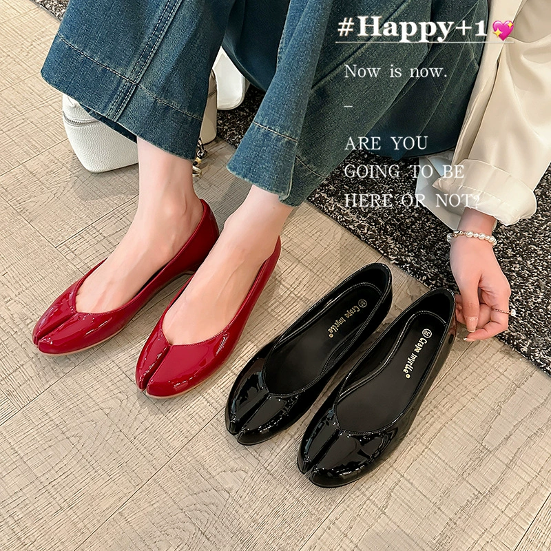 Women's Mesh Rhinestone Flat Split Toe Slip On Shoes Summer Casual