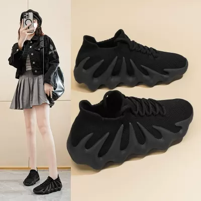 Summer Women's Flyknit Octopus Coconut Shoes Korean Sock Sneakers Casual Dad Shoes · YANYAN China shoe factory