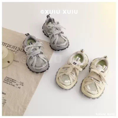XSHX Spider Mesh Paris Chunky Sneakers Kids Breathable Spring Summer · YANYAN China shoe factory